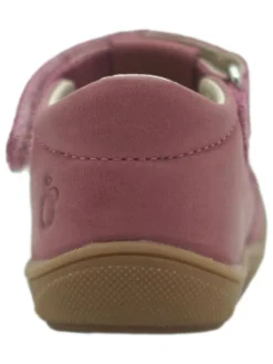 Leder-Halbsandalen in Pink