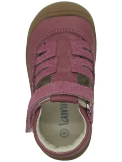 Leder-Halbsandalen in Pink