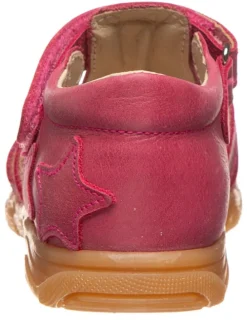 Leder-Halbsandalen in Pink