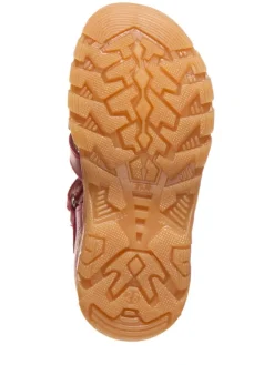 Leder-Halbsandalen in Pink