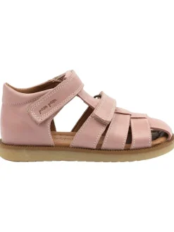 Leder-Halbsandalen in Rosa