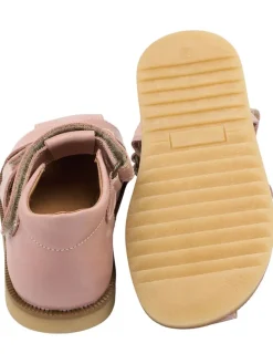 Leder-Halbsandalen in Rosa