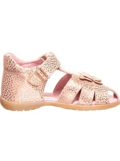 Leder-Halbsandalen in Rosa