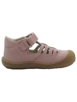 Leder-Halbsandalen in Rosa