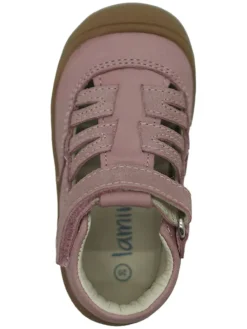 Leder-Halbsandalen in Rosa