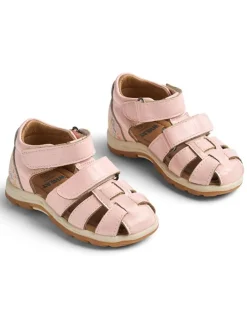 Leder-Halbsandalen in Rosa