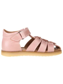 Leder-Halbsandalen in Rosa