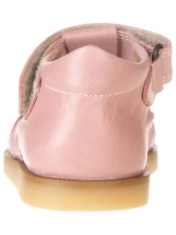 Leder-Halbsandalen in Rosa