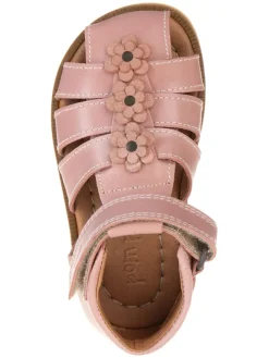 Leder-Halbsandalen in Rosa