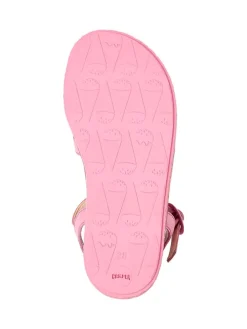 Leder-Halbsandalen in Rosa