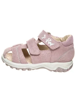 Leder-Halbsandalen in Rosa