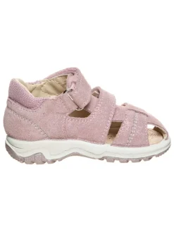 Leder-Halbsandalen in Rosa