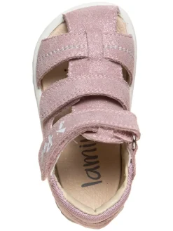 Leder-Halbsandalen in Rosa