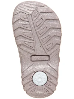 Leder-Halbsandalen in Rosa