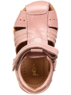 Leder-Halbsandalen in Rosa
