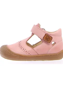 Leder-Halbsandalen in Rosa