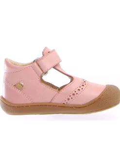 Leder-Halbsandalen in Rosa