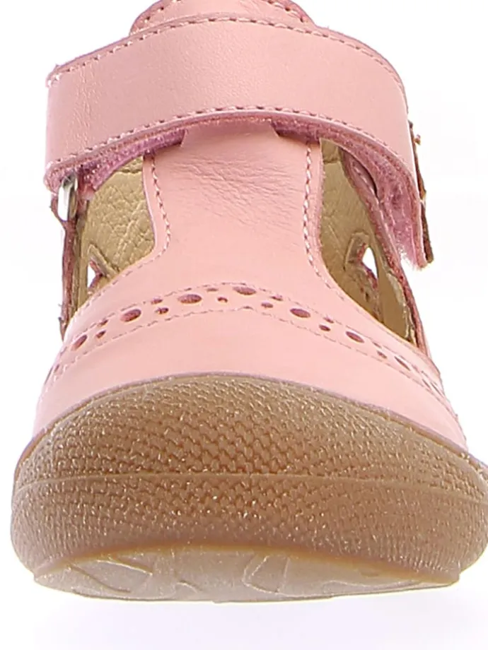 Leder-Halbsandalen in Rosa