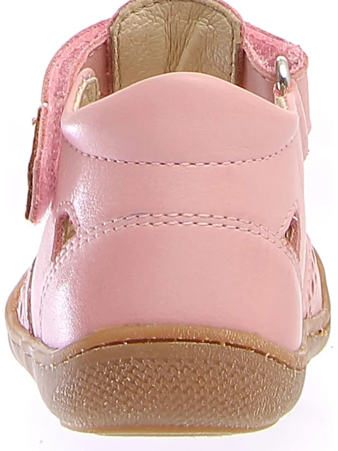 Leder-Halbsandalen in Rosa