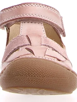 Leder-Halbsandalen in Rosa