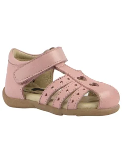 Leder-Halbsandalen in Rosa
