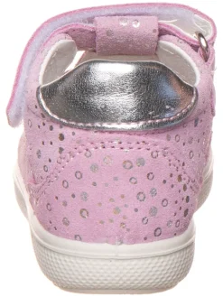 Leder-Halbsandalen in Rosa