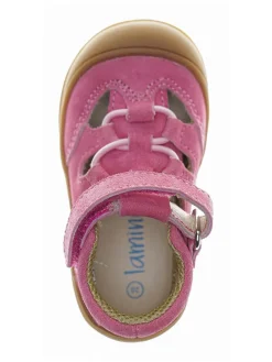 Leder-Halbsandalen in Rosa