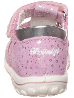 Leder-Halbsandalen in Rosa