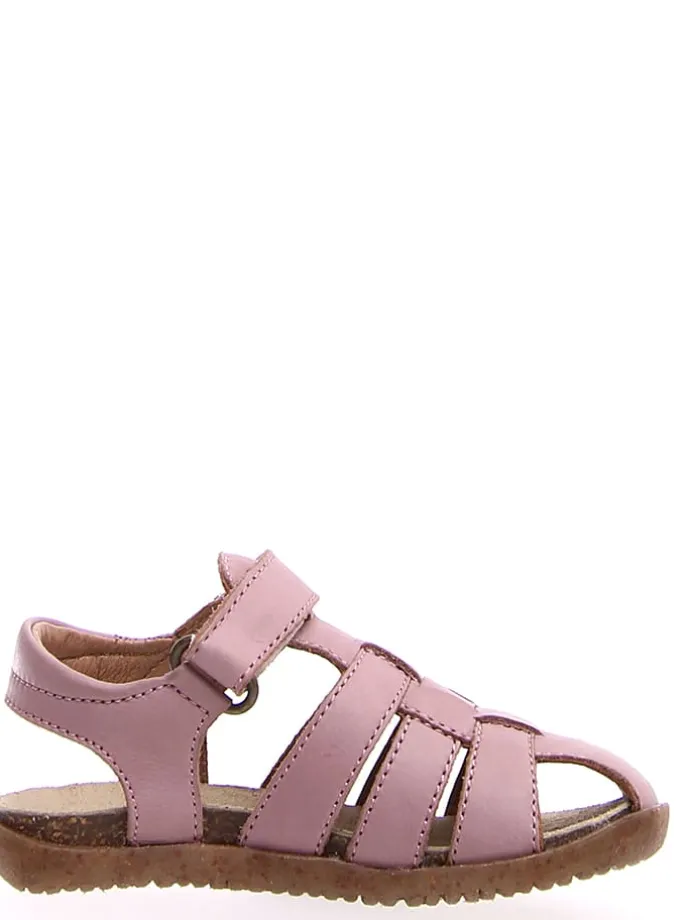 Leder-Halbsandalen in Rosa