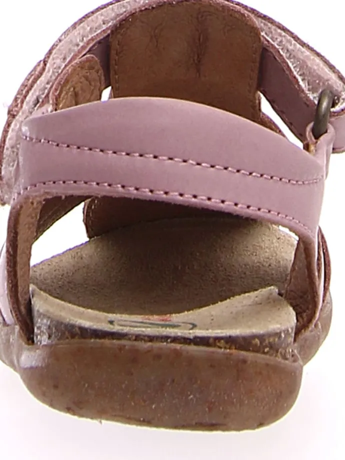Leder-Halbsandalen in Rosa