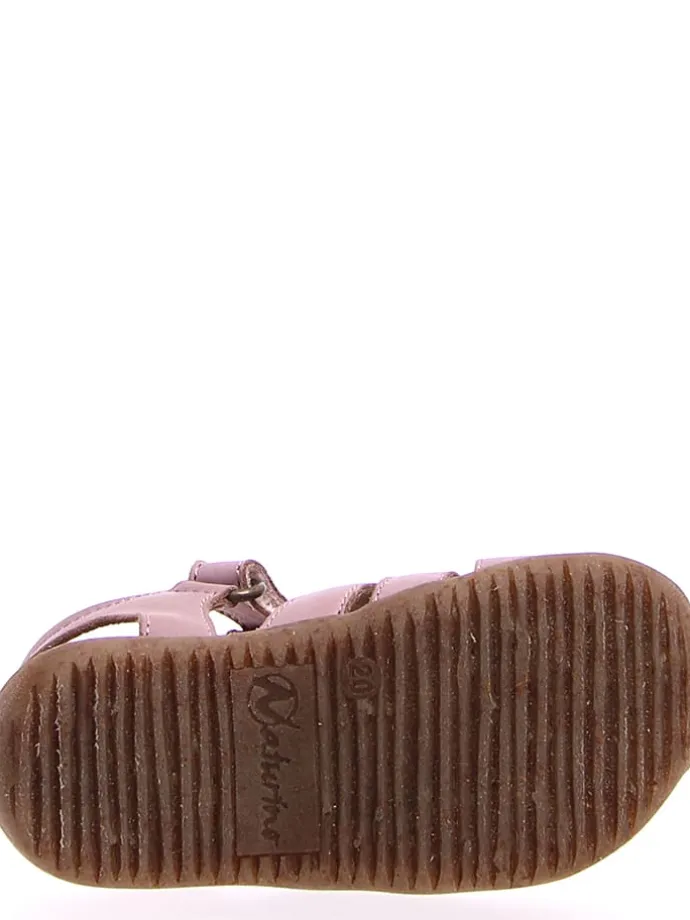 Leder-Halbsandalen in Rosa