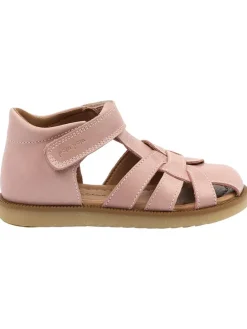 Leder-Halbsandalen in Rosa
