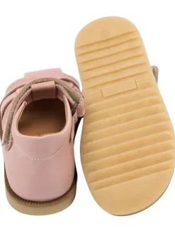 Leder-Halbsandalen in Rosa