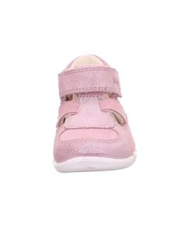 Leder-Halbsandalen in Rosa