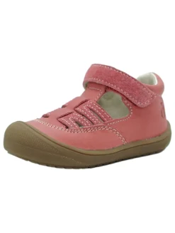 Leder-Halbsandalen in Rot