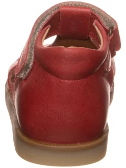 Leder-Halbsandalen in Rot