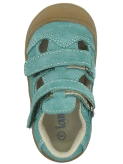 Leder-Halbsandalen in Türkis