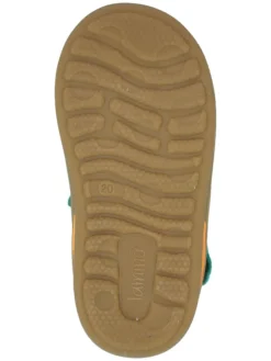 Leder-Halbsandalen in Türkis