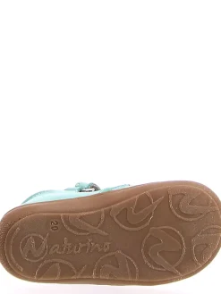 Leder-Halbsandalen in Türkis