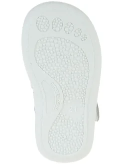 Leder-Halbsandalen in Weiß