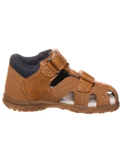 Leder-Halbsandalen "Jonathan" in Hellbraun