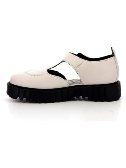 Leder-Halbsandalen "Kick Fantastic" in Creme