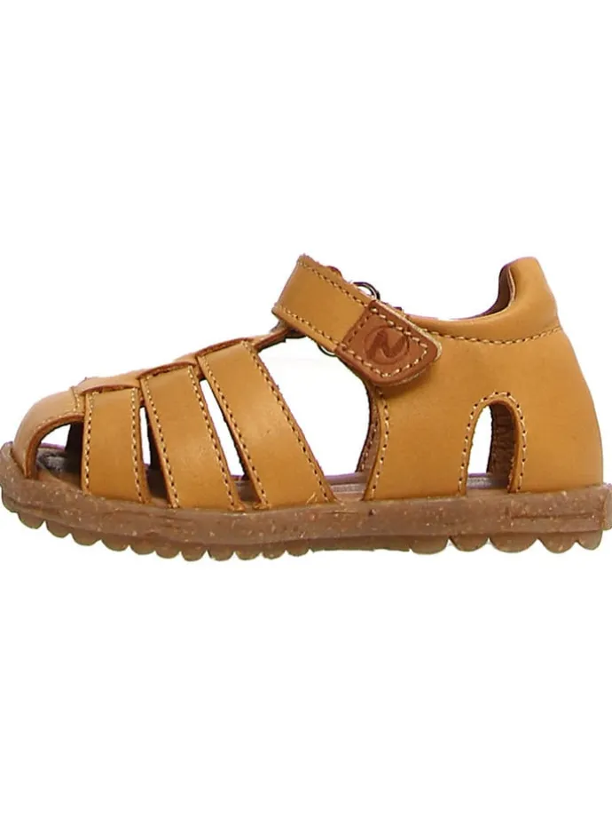Leder-Halbsandalen "Lagoon" in Hellbraun
