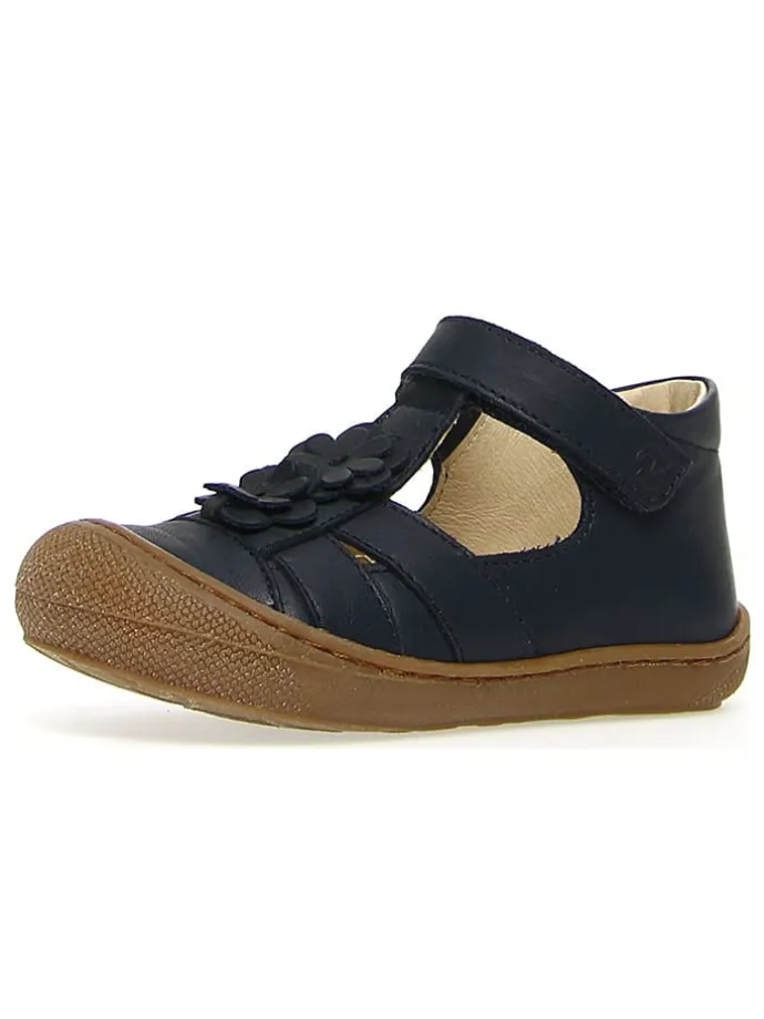 Leder-Halbsandalen "Meggy" in Dunkelblau