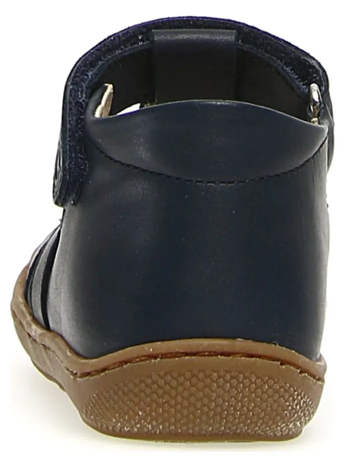 Leder-Halbsandalen "Meggy" in Dunkelblau