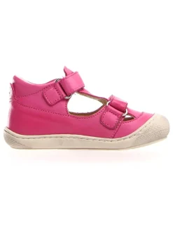 Leder-Halbsandalen "Puffy" in Pink