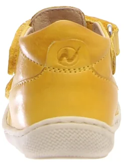 Leder-Halbsandalen "Puffy" in Gelb