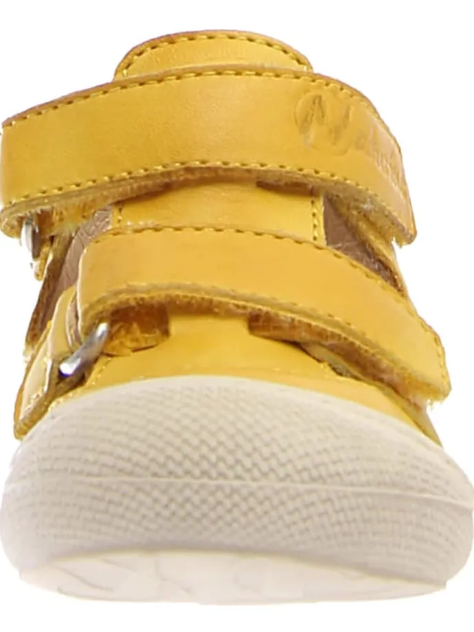 Leder-Halbsandalen "Puffy" in Gelb