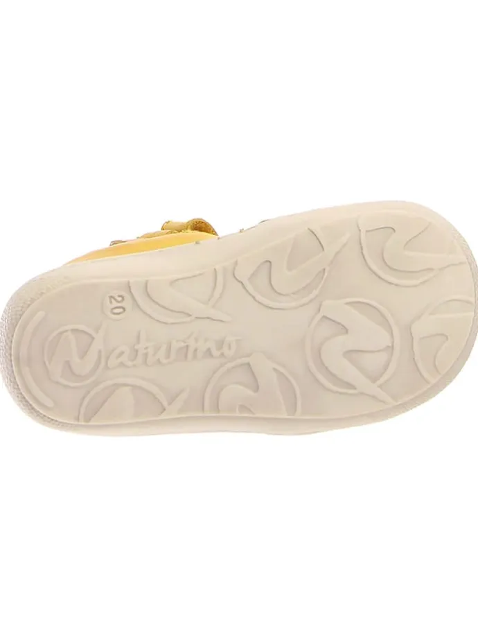 Leder-Halbsandalen "Puffy" in Gelb