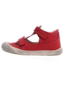 Leder-Halbsandalen "Puffy" in Rot